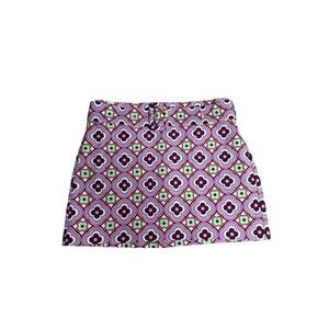 ZARA MULTICOLOURED GEOMETRIC PRINT MINI SKIRT WITH BELT SIZE S UK 8